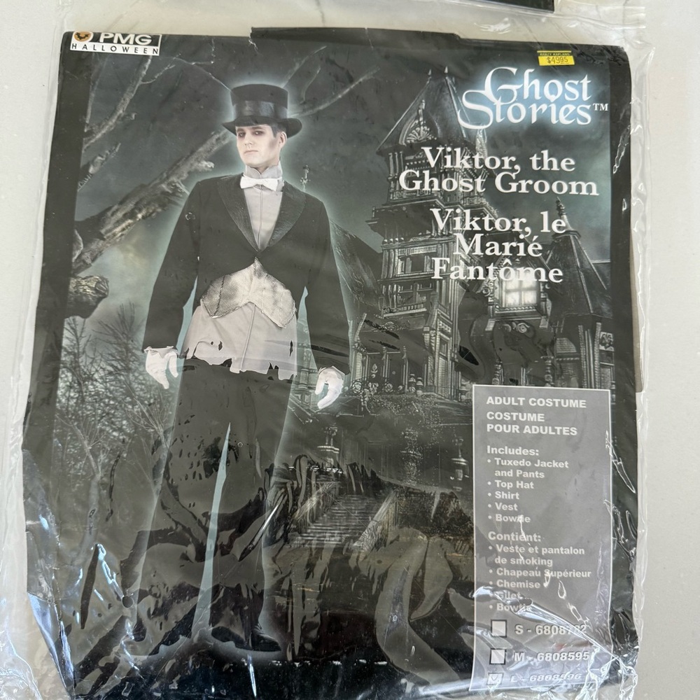 Viktor The Ghost Groom Halloween Costume Size Large